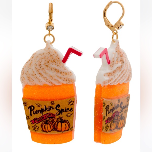 Betsey Johnson Jewelry - New Betsey Johnson Pumpkin Spice Latte Earrings